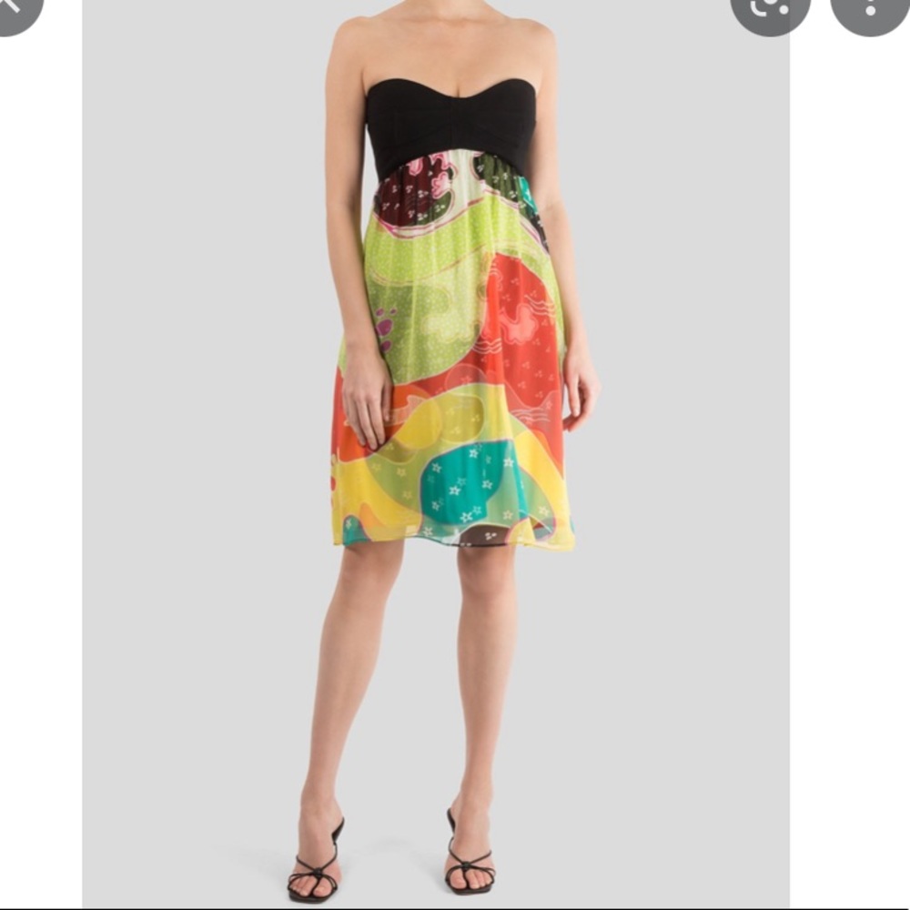 Diane Von Furstenberg strapless silk Asti dress